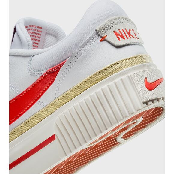 Nike Court Legacy Lift Women's size 9.5 White Gold Red Causal Shoes DM7590-110 - Picture 6 of 12